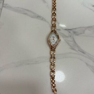 Rose gold bling watch